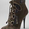 Giuseppe Zanotti Lace Up Suede Booties in Green - Lyst