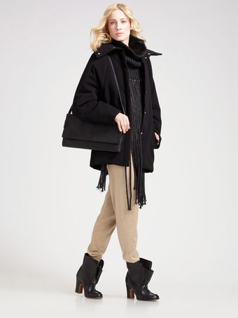  High Collar Snap Coat 