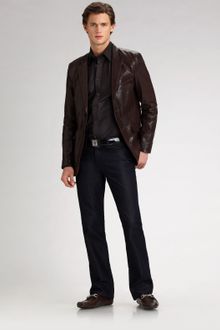 Versace Straight-leg Blue Jeans - Lyst
