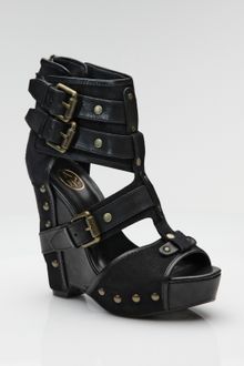 Ash Buckle Canvas & Leather Wedge Sandals - Lyst