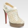 Christian Louboutin Coussinet Platform Slingbacks in White (ivory) - Lyst