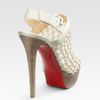 Christian Louboutin Coussinet Platform Slingbacks in White (ivory) - Lyst