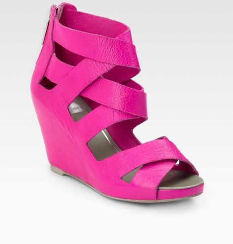 Dolce Vita Pela Crisscross Wedge Sandals in Pink - Lyst