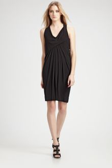 Donna Karan New York Ultra Matte Jersey Drape Dress - Lyst