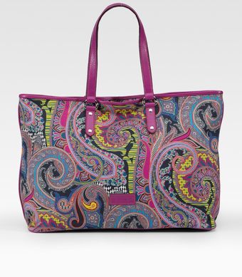 Etro Paisley-print Canvas Tote - Lyst