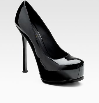 Yves Saint Laurent Tribtoo Patent Leather Pumps - Lyst
