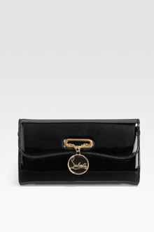 Christian Louboutin Riviera Patent Leather Clutch - Lyst