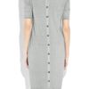 Stella Mccartney Buttonedback Wool Sweater Dress in Gray - Lyst