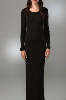 T By Alexander Wang Fitted Long Sleeve Maxi Dress - Lyst