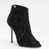 Jimmy Choo Cutout Suede Ankle Boots in Black - Lyst