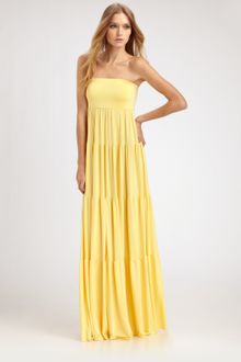 Black Strapless Maxi Dress on Pally Camilla Tiered Strapless Maxi Dress In Brown Black Lyst
