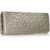 Gucci Broadway Crystalembellished Silksatin Clutch in Silver (taupe) - Lyst