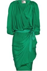 Lanvin Satin-jersey Wrap-front Dress