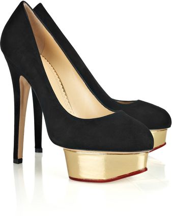 Charlotte Olympia Dolly Suede Platform Pumps - Lyst