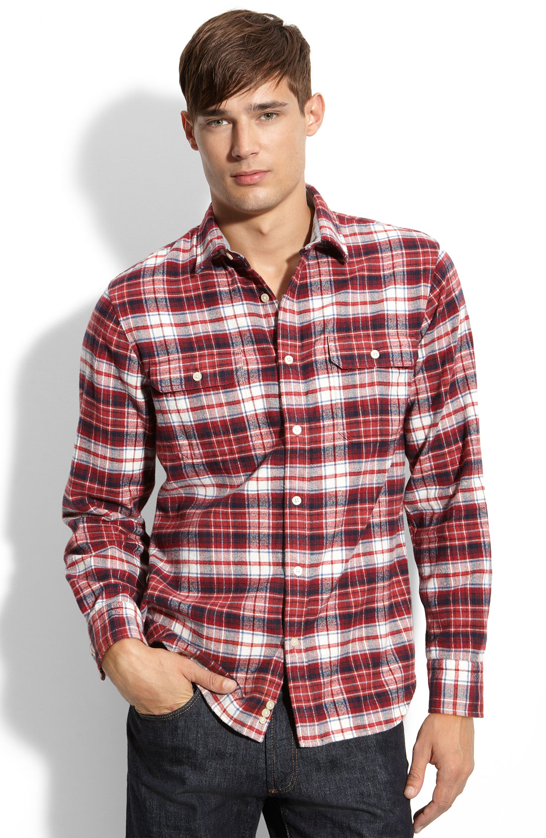1901 Plaid Flannel Shirt in Red for Men (vintage red) | Lyst
