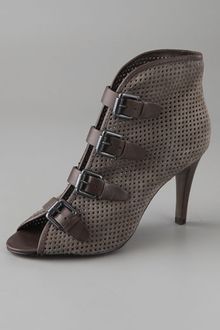 Ash Sparrow Perforated Suede Fiona Buckle Booties - Lyst
