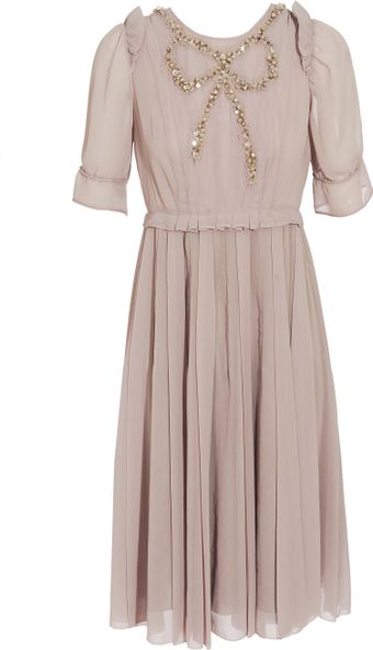 Marc Jacobs Dress with Crystal Bow Front - Lyst