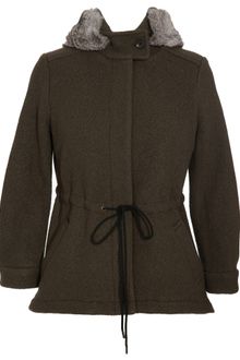 Opening Ceremony Parka with Fur Trim Hood - Lyst