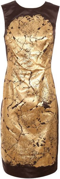 Jason Wu Dress with Gold Leaf Detail - Lyst