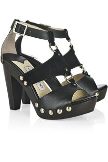 Jimmy Choo Ursula Suede and Leather Sandals - Lyst