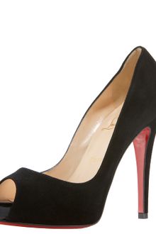 Christian Louboutin Suede Peep-toe Pump - Lyst