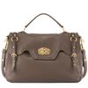 Miu Miu Deerskin Turnlock Satchel in Brown (black) - Lyst