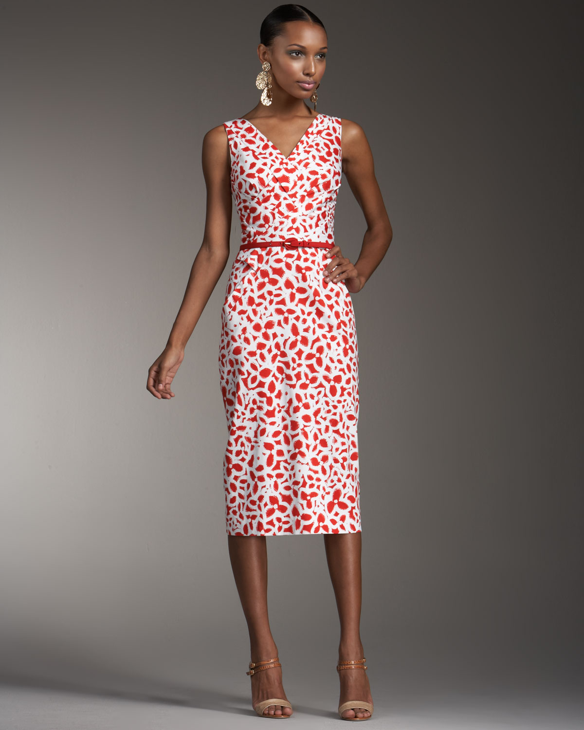 oscar de la renta floral gown