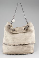 Stella McCartney Chain-strap Tricot Satchel