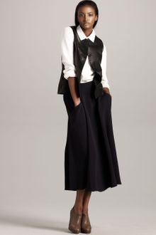 The Row Eva Leather-trim Blouse - Lyst