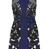 Yves Saint Laurent Printed Silk Crepe De Chine Dress in Blue (black) - Lyst