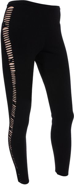 Alexander McQueen Knit Cut Out Leggings - Lyst