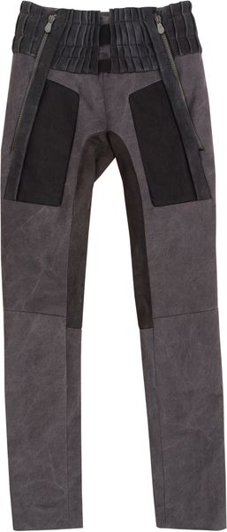  Leather Panelled Trousers 
