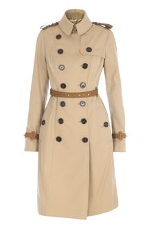 Burberry Prorsum Sateen Belted Trench Coat - Lyst