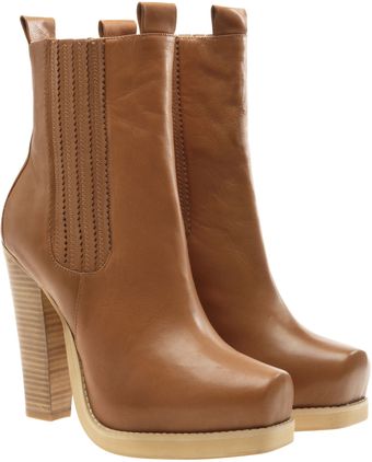 Chloë Sevigny For Opening Ceremony Nana Leather and Wooden Chelsea Boots - Lyst