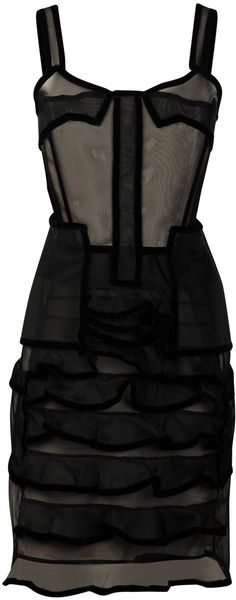 Christopher Kane Black Sheild Dress - Lyst