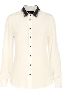 D&G Silk Lace Detail Shirt - Lyst