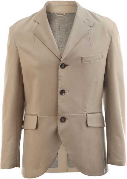 Dunhill Davies Navy Leather Jacket blue - Lyst