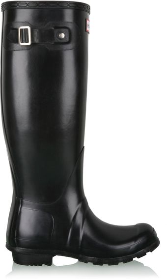 Hunter Black Tall Wellington Boots - Lyst