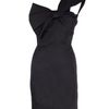 Notte By Marchesa Silk One Shoulder Bow Dress in Black - Lyst