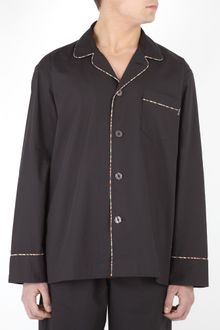 Paul Smith Black Stripe Piped Cotton Pyjamas - Lyst