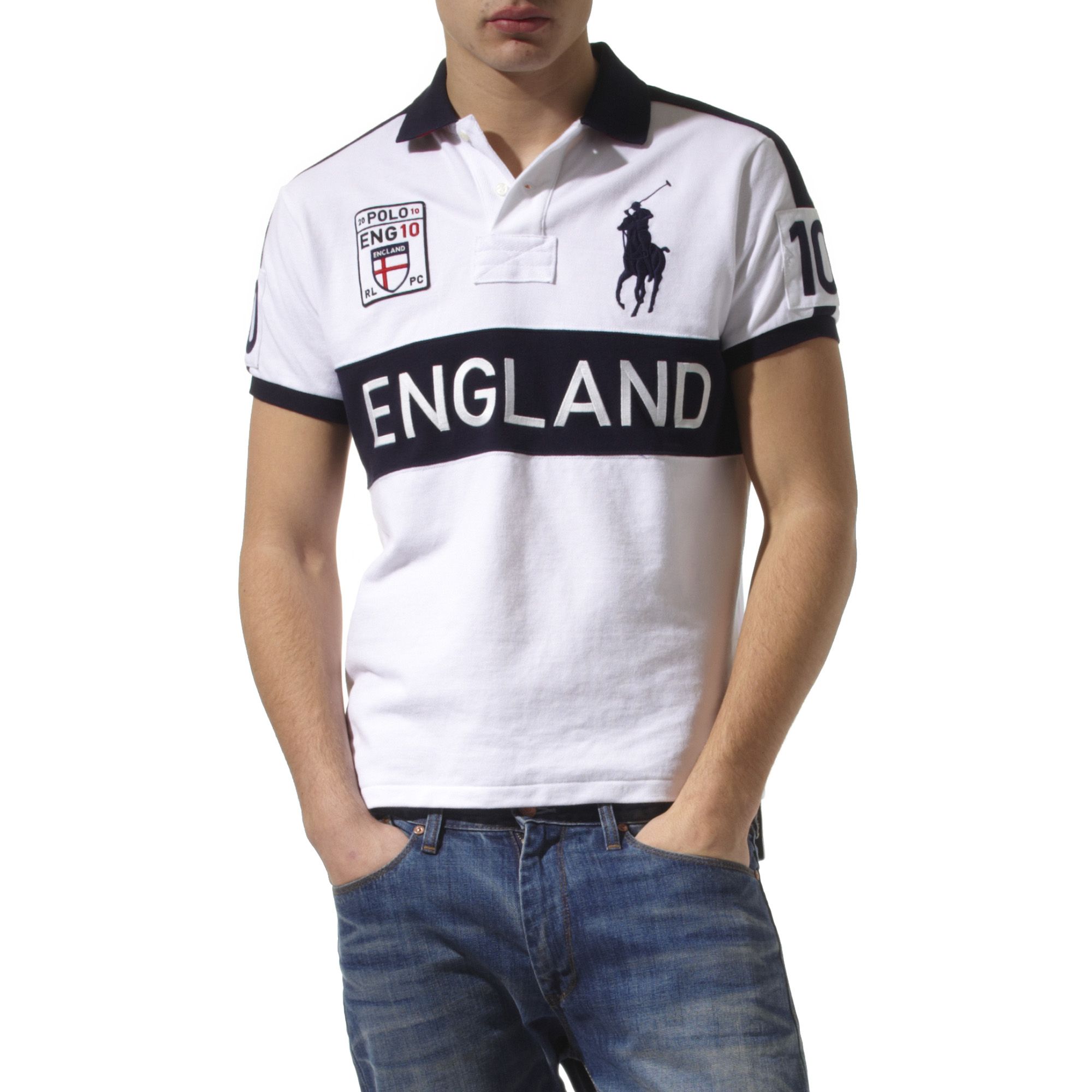 Ralph Lauren Customfit Country Big Pony Polo Shirt in White for Men Lyst