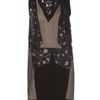 Vionnet Black Sheer Dappled Silk Dress in Black - Lyst