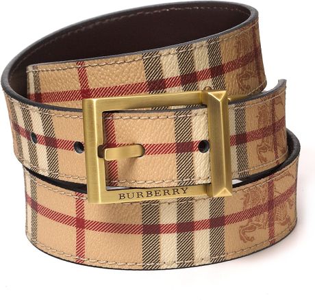 Burberry Haymarket Webster Reversible Belt in Beige for Men (Camel) - Lyst