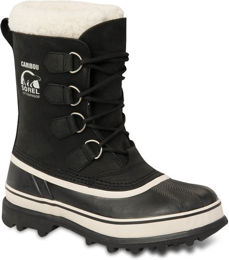 Sorel Womens Caribou Snow Boots in Black (black stone