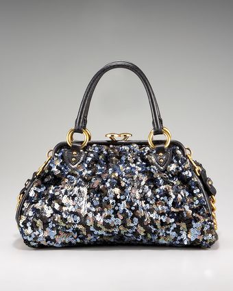 Marc Jacobs Tweed Sequin Stam Satchel - Lyst