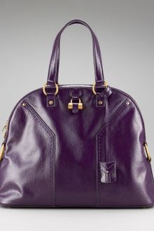 Yves Saint Laurent Crinkled Patent Muse Bag - Lyst