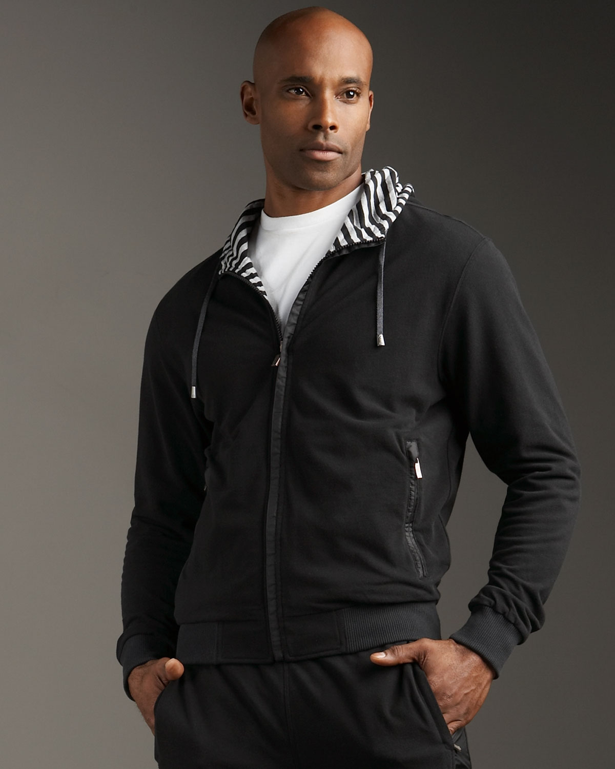 Zegna Sport Reversible Hooded Track Jacket in Black for Men Lyst