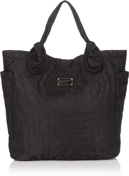 Marc By Marc Jacobs Pretty Nylon Large Tate Tote in Black (black & white) | Lyst