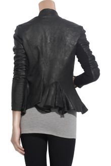 Rick Owens Blister-leather Godet Jacket - Lyst
