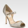Jimmy Choo Lace Glitter Mary Jane Pumps in Gold (champagne glitter fabric) - Lyst